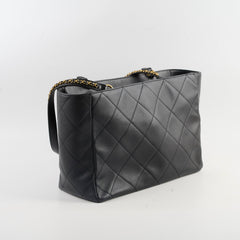 Chanel Quilted Leather Tote Black