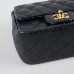 Chanel Mini Square Caviar Black