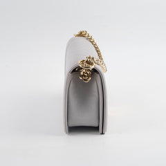 Chanel Boy Bag Old Medium Grey Caviar