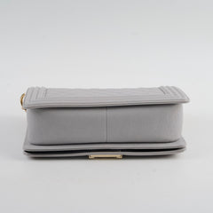 Chanel Boy Bag Old Medium Grey Caviar