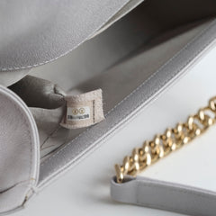 Chanel Boy Bag Old Medium Grey Caviar