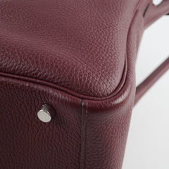 Hermes Lindy 30 Prune Clemence A stamp