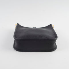 Hermes Mini Evelyne TPM Black Gold Hardware