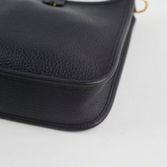 Hermes Mini Evelyne TPM Black Gold Hardware