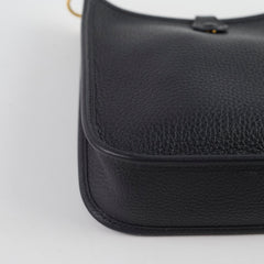 Hermes Mini Evelyne TPM Black Gold Hardware