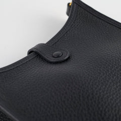 Hermes Mini Evelyne TPM Black Gold Hardware