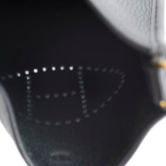 Hermes Mini Evelyne TPM Black Gold Hardware
