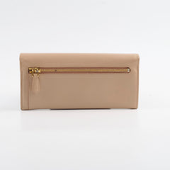 Prada Bow Saffiano Wallet Beige