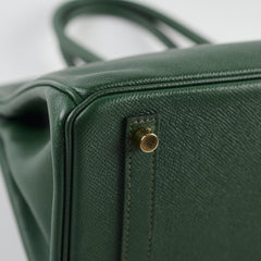 Hermes Birkin 30 Vert Anglais Epsom R Square (2014)
