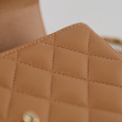 Chanel Mini Rectangular Top Handle Dark Beige Microchip