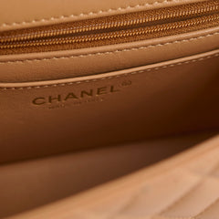 Chanel Mini Rectangular Top Handle Dark Beige Microchip