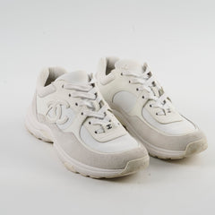 Chanel White Sneakers Size 36.5