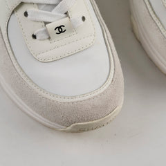Chanel White Sneakers Size 36.5
