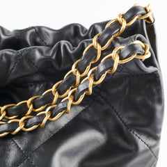 Chanel Medium 22 Bag Black Microchip