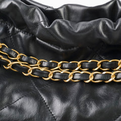 Chanel Medium 22 Bag Black Microchip