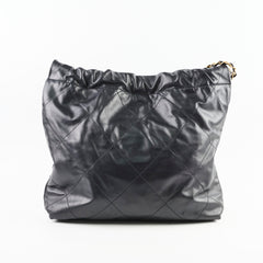 Chanel Medium 22 Bag Black Microchip