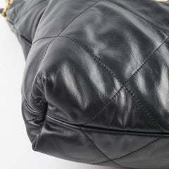 Chanel Medium 22 Bag Black Microchip
