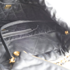 Chanel Medium 22 Bag Black Microchip