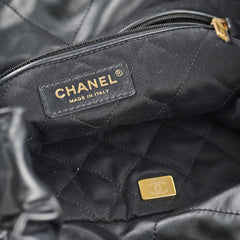 Chanel Medium 22 Bag Black Microchip