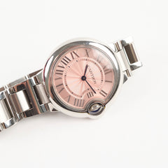 Cartier Ballon 33mm Watch Pink Face 819471ZX