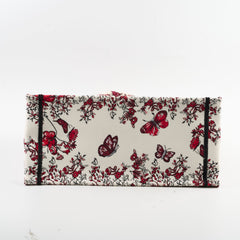 Christian Dior Medium Book Tote Butterfly Embroidery Red