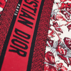 Christian Dior Medium Book Tote Butterfly Embroidery Red