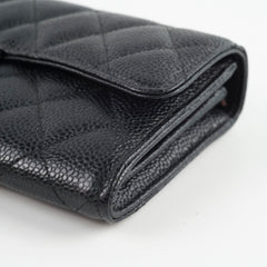 Chanel Long Wallet Caviar Black