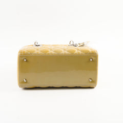 Christian Dior Lady Dior Medium Patent Gold