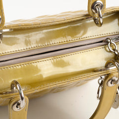 Christian Dior Lady Dior Medium Patent Gold