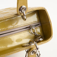 Christian Dior Lady Dior Medium Patent Gold