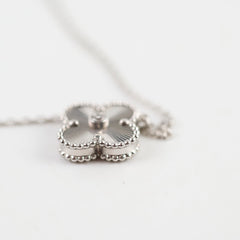Van Cleef & Arpels White Gold 18k Guilloche Necklace