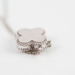 Van Cleef & Arpels White Gold 18k Guilloche Necklace