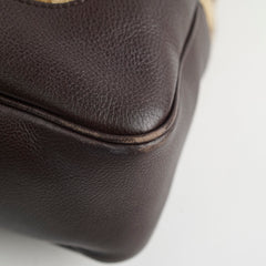 Gucci GG Canvas Bamboo Shoulder Bag Brown