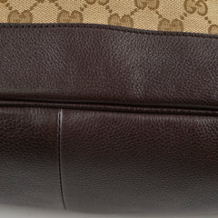 Gucci GG Canvas Bamboo Shoulder Bag Brown