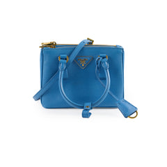 Prada Mini Galleria Blue Tote