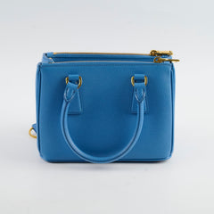 Prada Mini Galleria Blue Tote