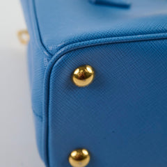 Prada Mini Galleria Blue Tote