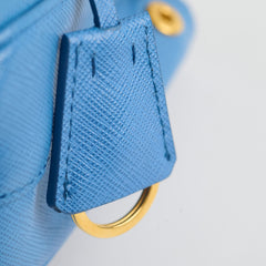 Prada Mini Galleria Blue Tote
