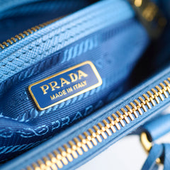 Prada Mini Galleria Blue Tote