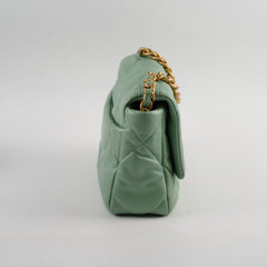 Chanel Small 19 Iridescent Green Microchipped