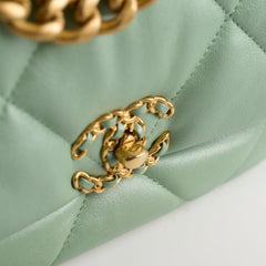 Chanel Small 19 Iridescent Green Microchipped