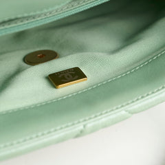 Chanel Small 19 Iridescent Green Microchipped