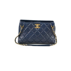 Chanel Seasonal Shoulder Bag Navy