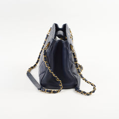 Chanel Seasonal Shoulder Bag Navy