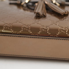 Gucci Patent Brown Chain Shoulder Bag