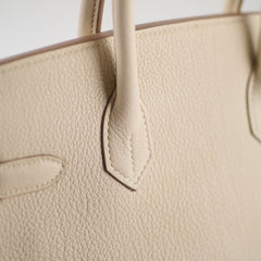 Hermes Birkin 30 Togo Craie W Stamp