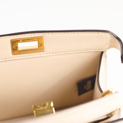 Fendi Peekaboo Mini Emroidered Bag Beige