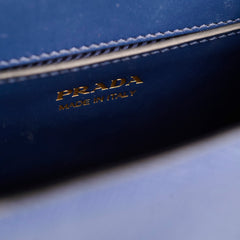 Prada Monochrome Saffiano Shoulder Bag Blue