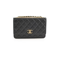 Chanel Trendy Wallet on Chain Black Lambskin (microchip)