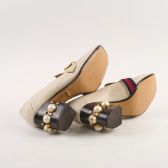 Gucci GG Pearl Loafers Ivory Size 37